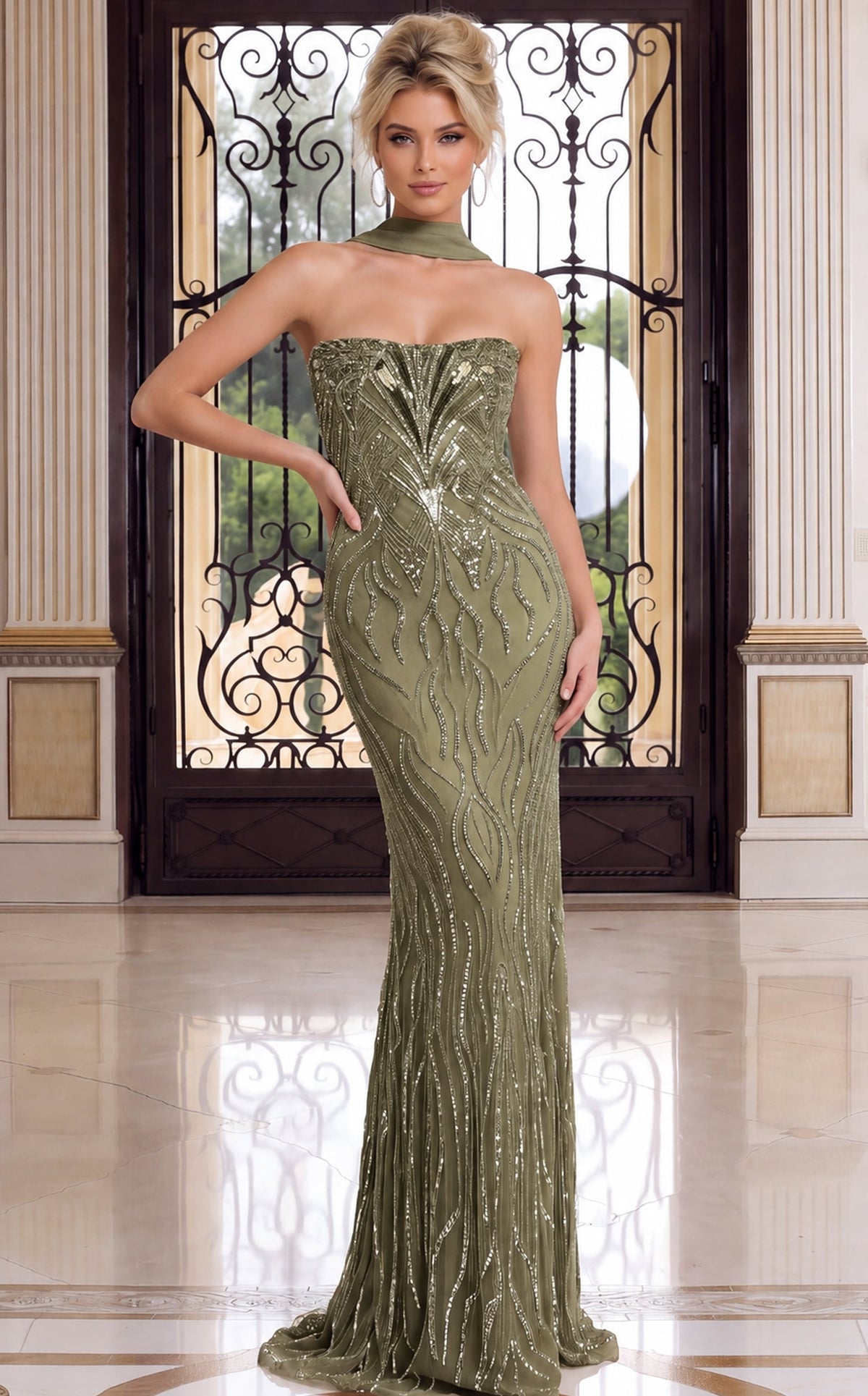 Jovani 52348 OLIVE