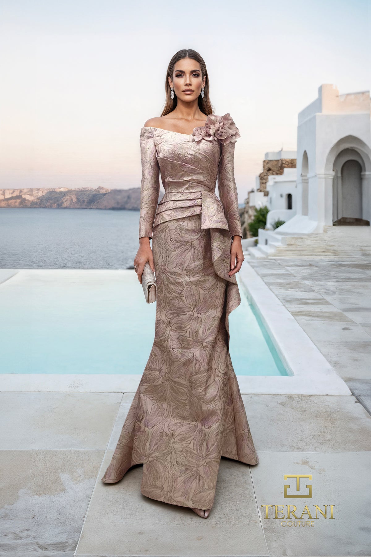 Terani Couture 261M6448 Seafoam
