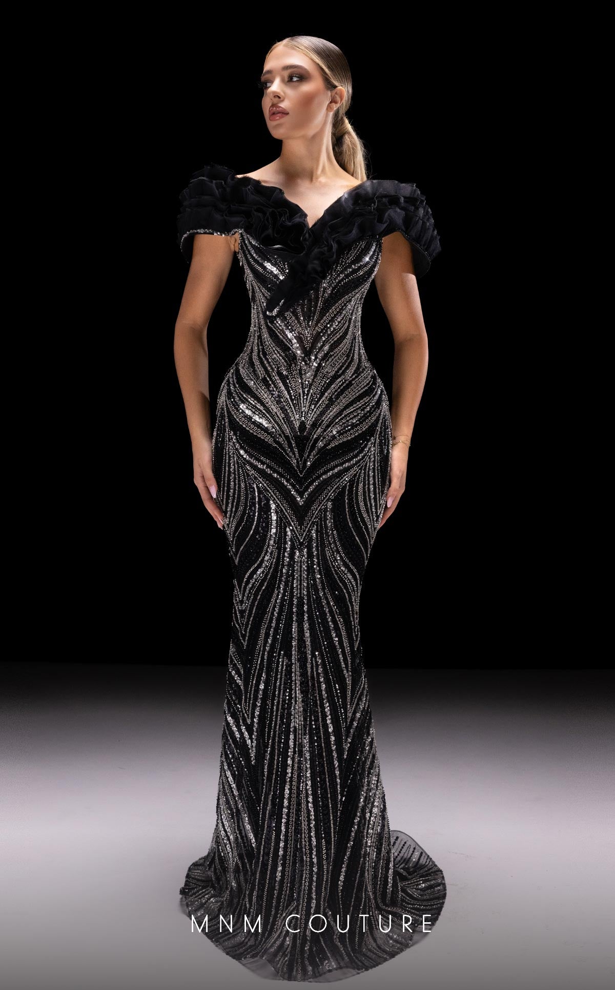 MNM Couture K4218 BLACK