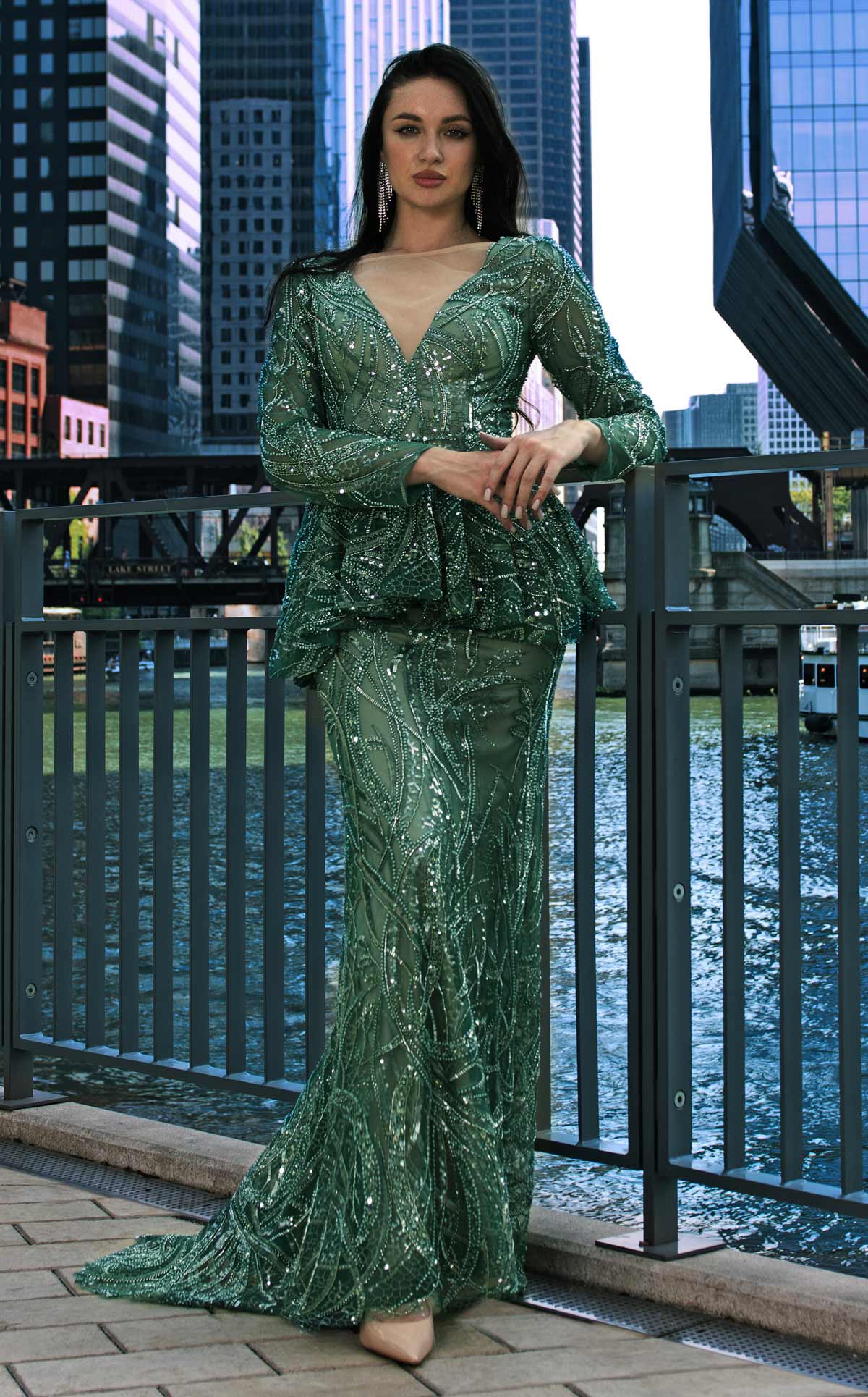 MNM Couture M1140 GREEN