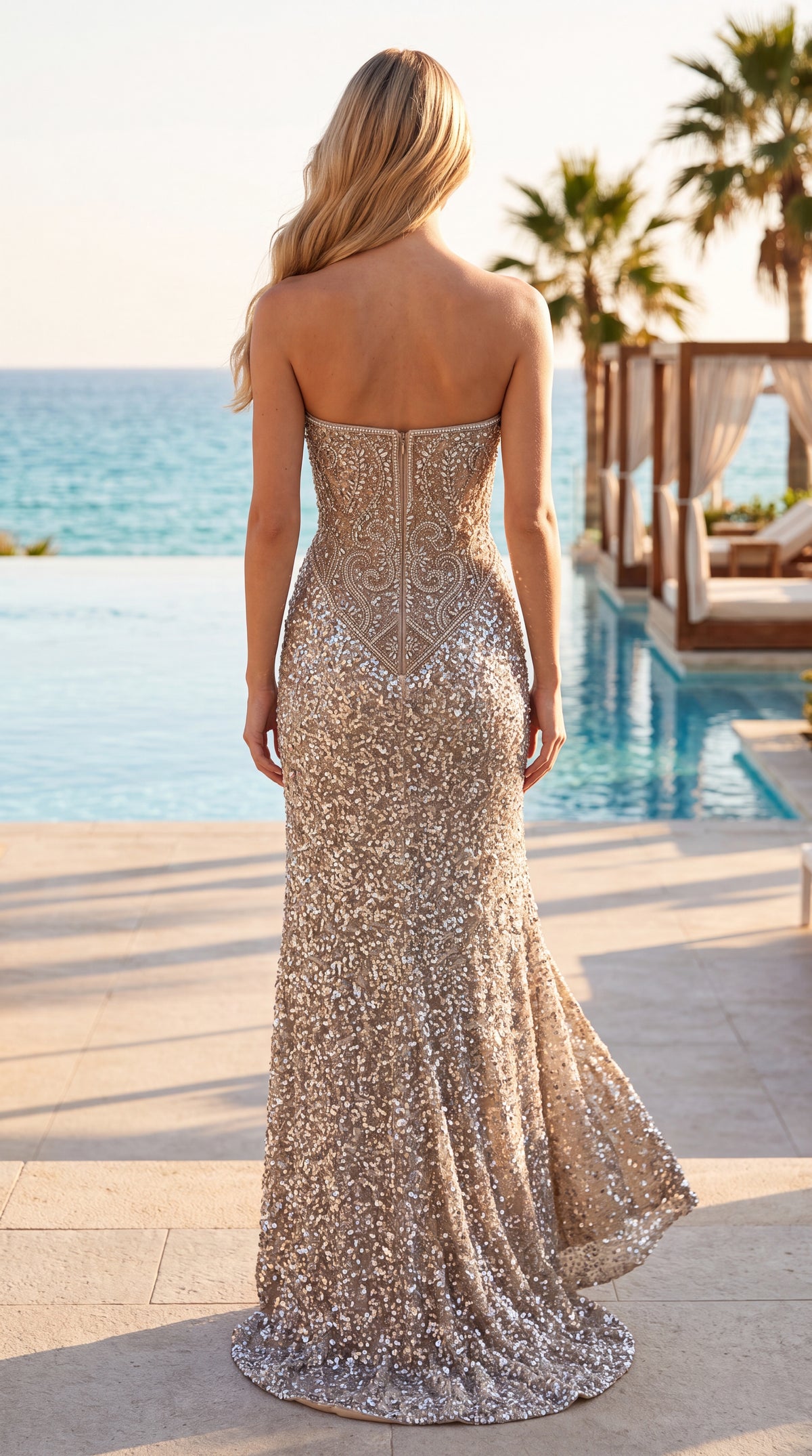 Jasz Couture 8034 NUDE/SILVER