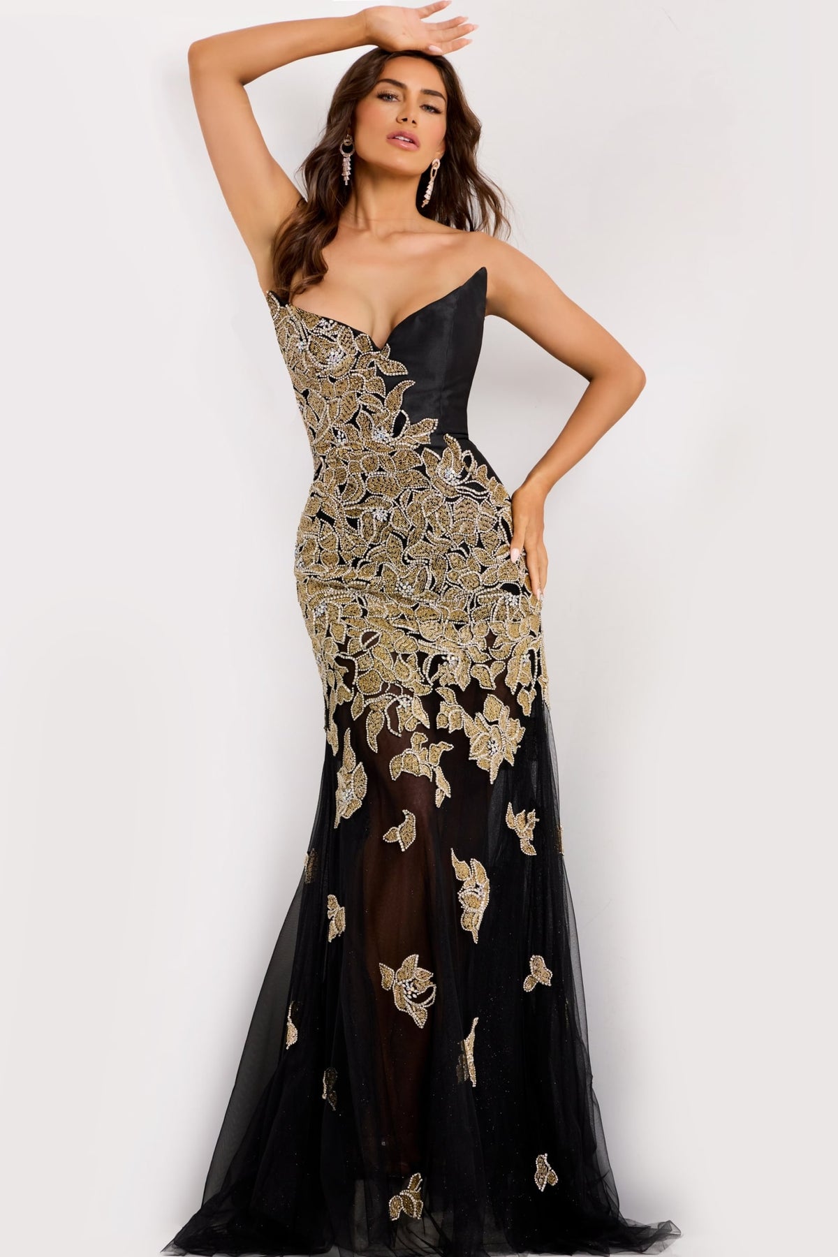 Jovani 45604 WHITE/GOLD/SILVER