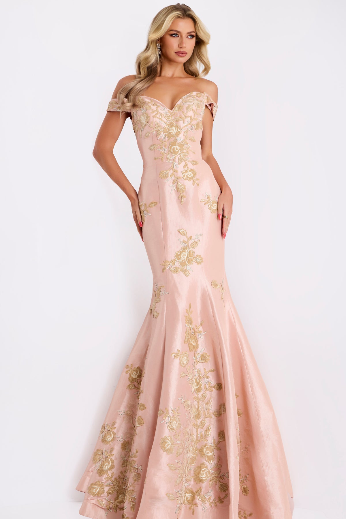 Jovani 00635 BLUSH/GOLD