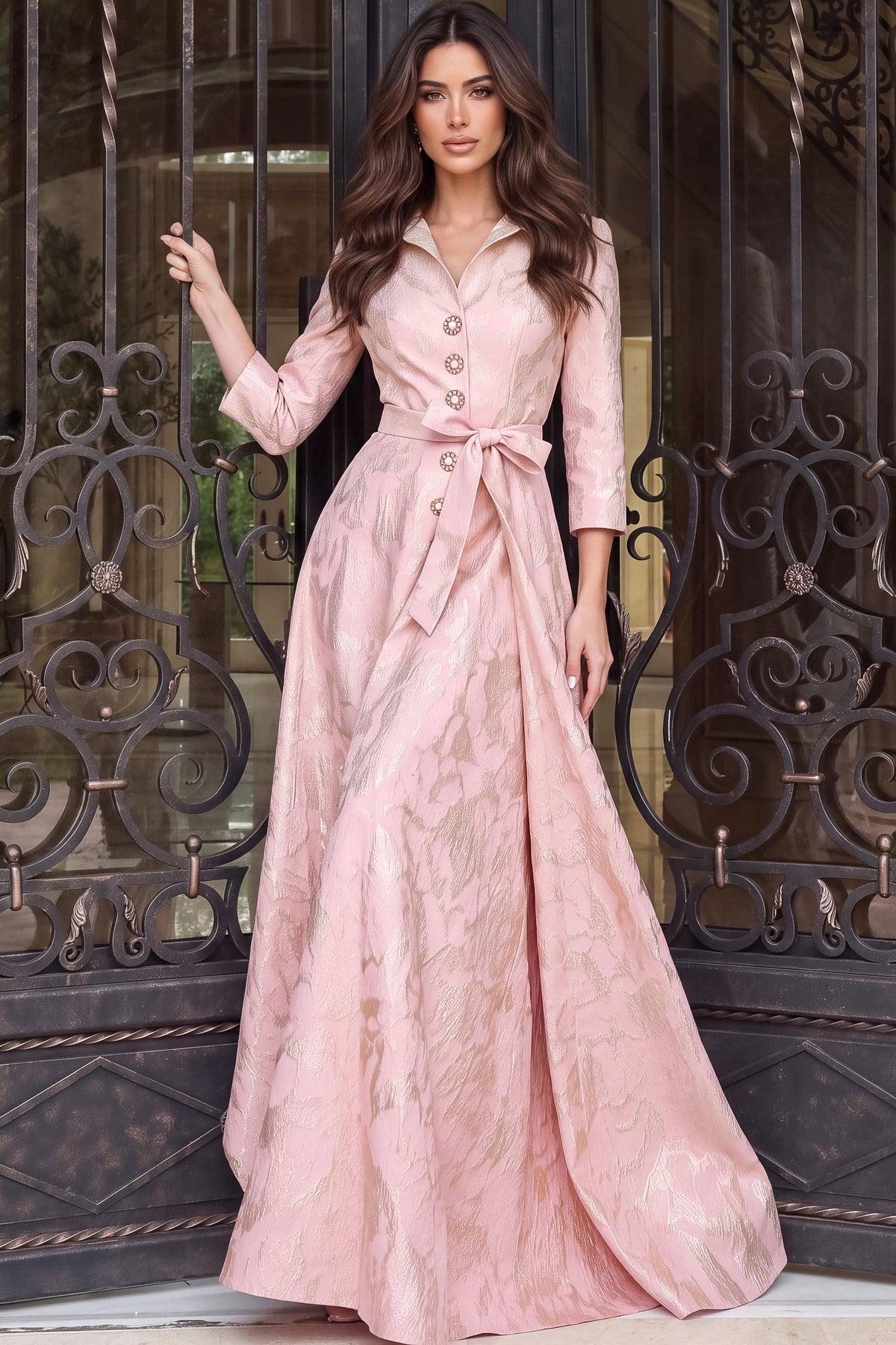 Jovani 52090 PINK/ GOLD