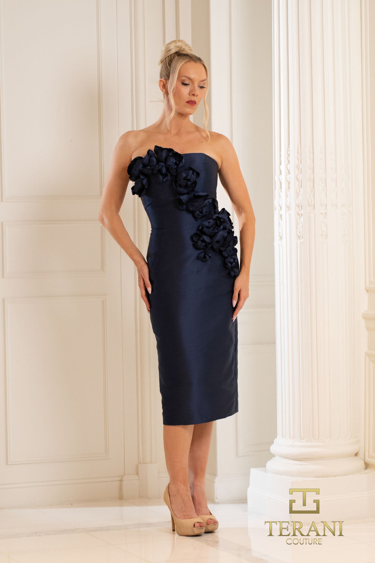 Terani Couture 252C5042 Navy