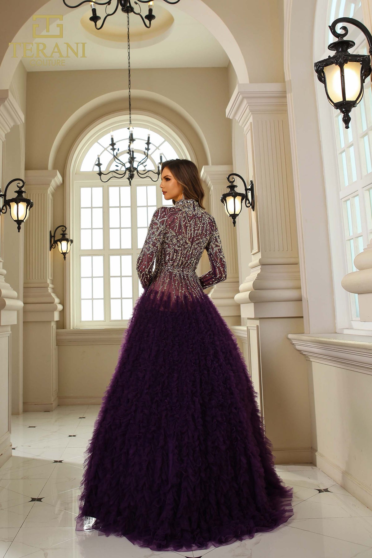 Terani Couture 251GL4318 Amethyst Nude