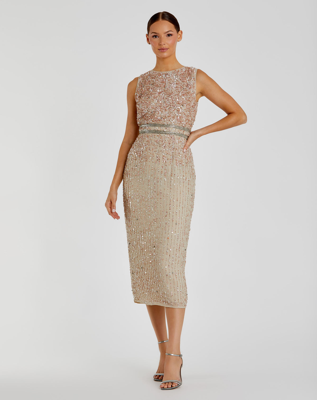Mac Duggal A10509 Nude