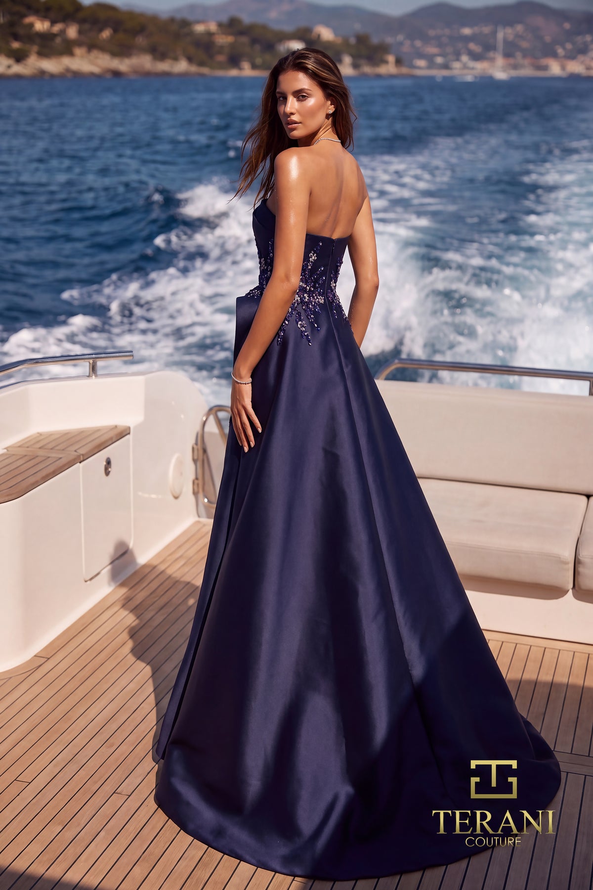 Terani Couture 271M8435 Navy