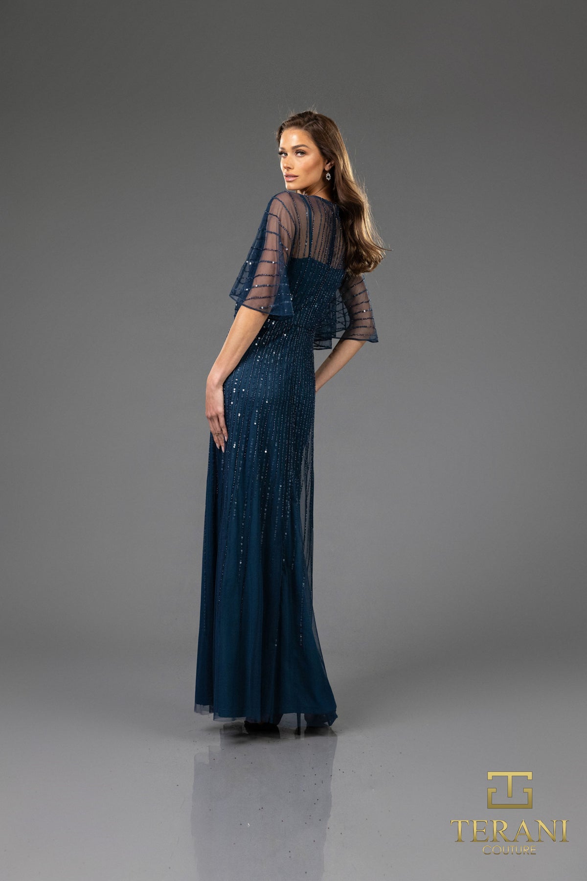 Terani Couture 251M4613 Petrol