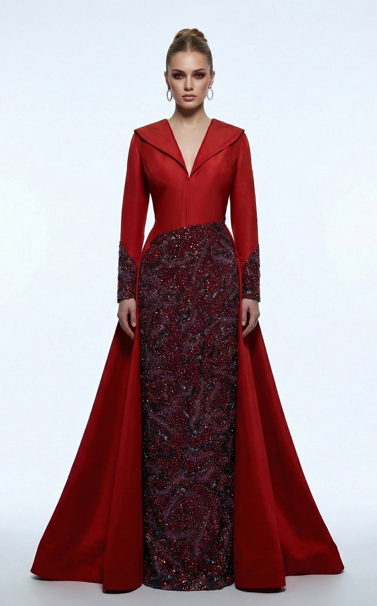 MNM Couture B1177 RED/NAVY BLUE