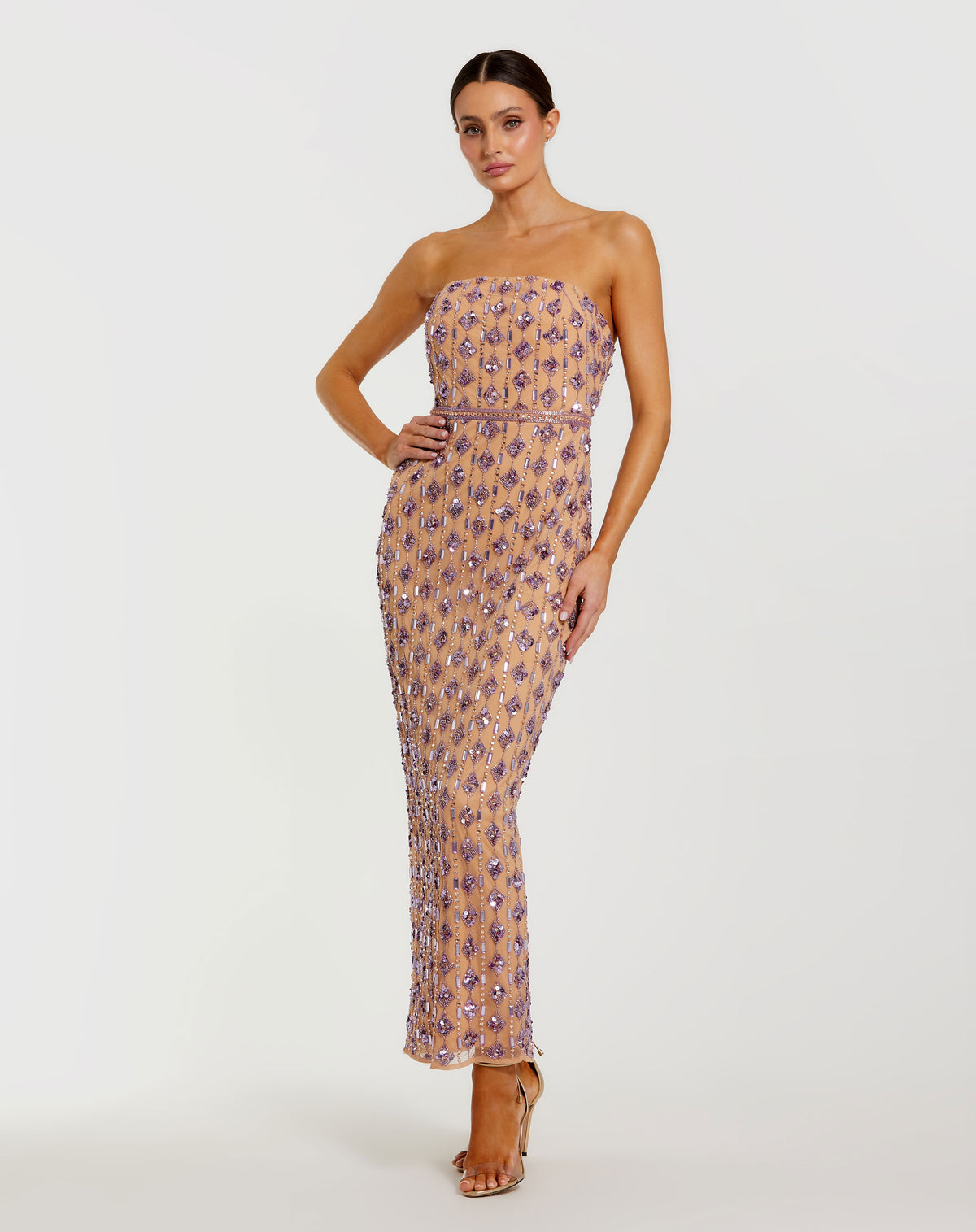 Mac Duggal 94293 Nude Lilac