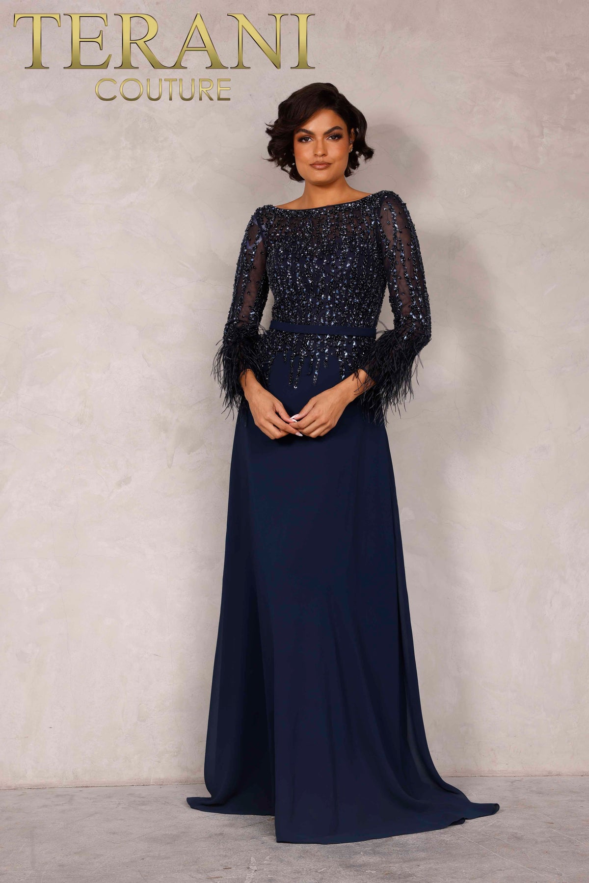 Terani Couture 1921M0473 Navy