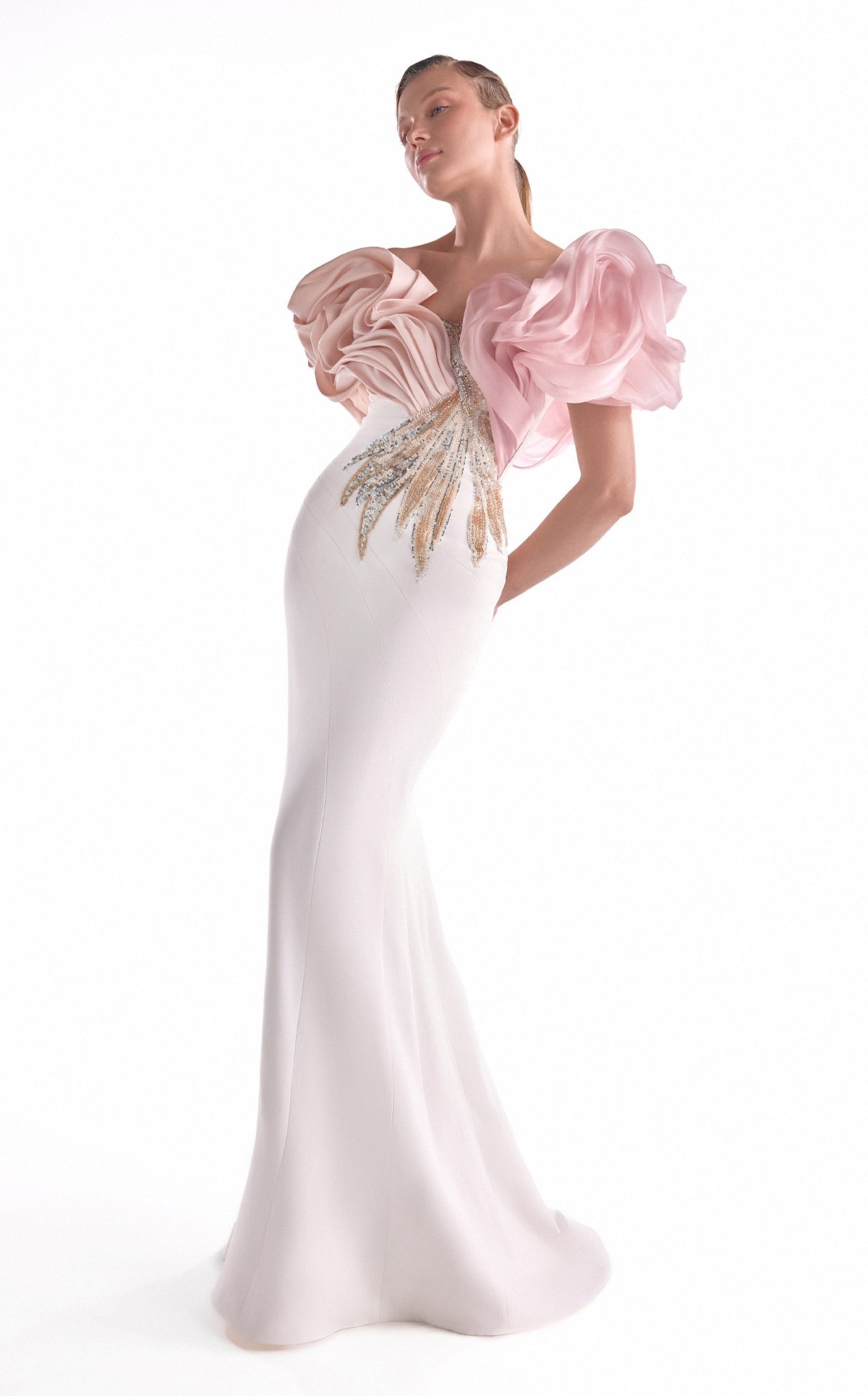MNM Couture G2120 OFF WHITE/PINK