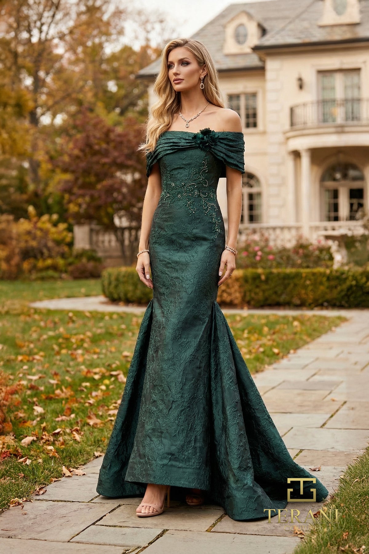 Terani Couture 262E7069 Navy