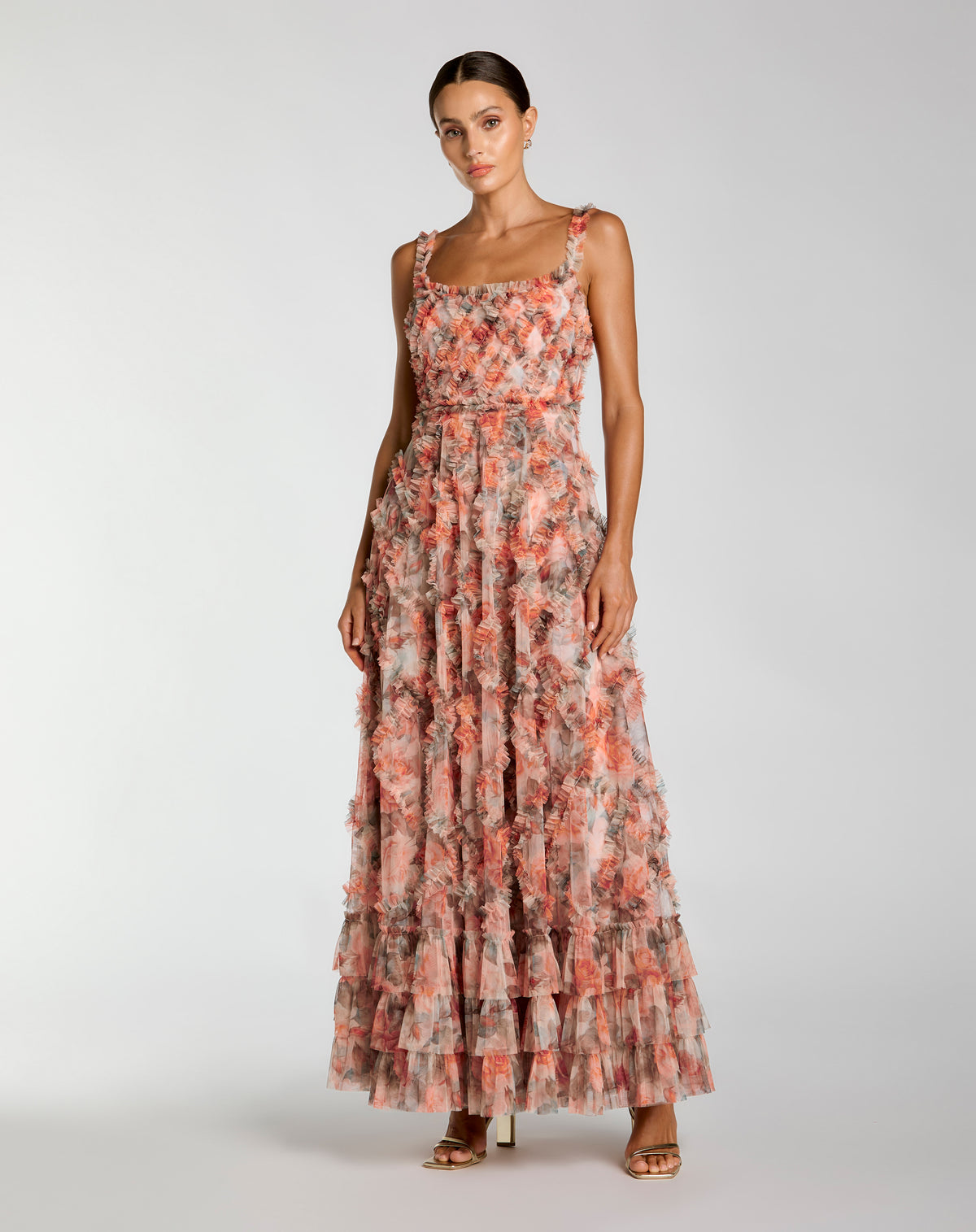 Mac Duggal 8424 Cream Multi