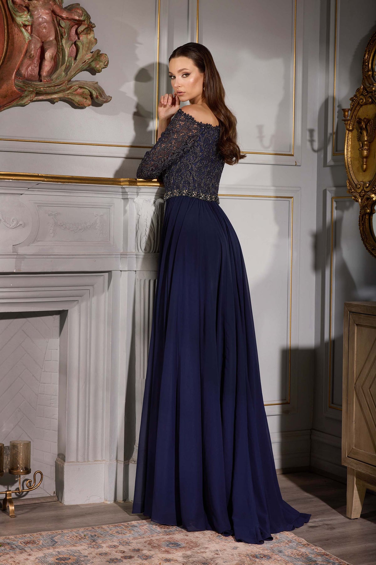 Terani Couture 252M5332 Navy