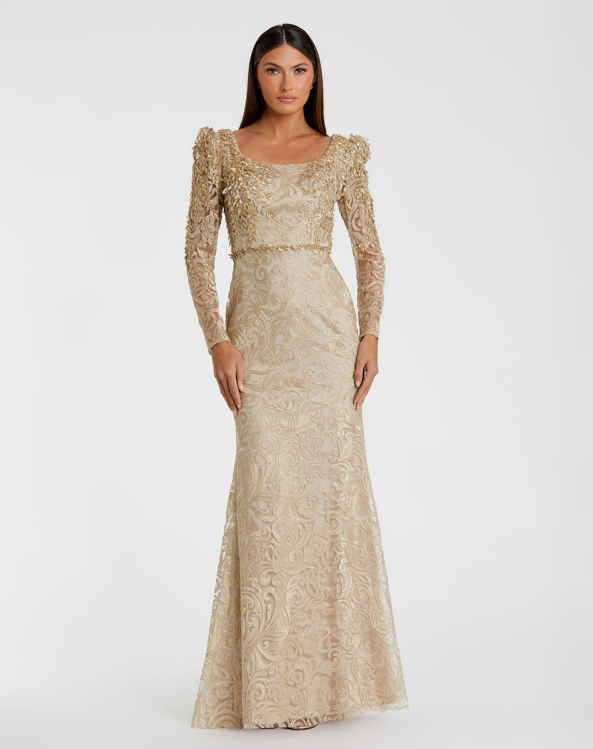 Mac Duggal 11187 Light Gold