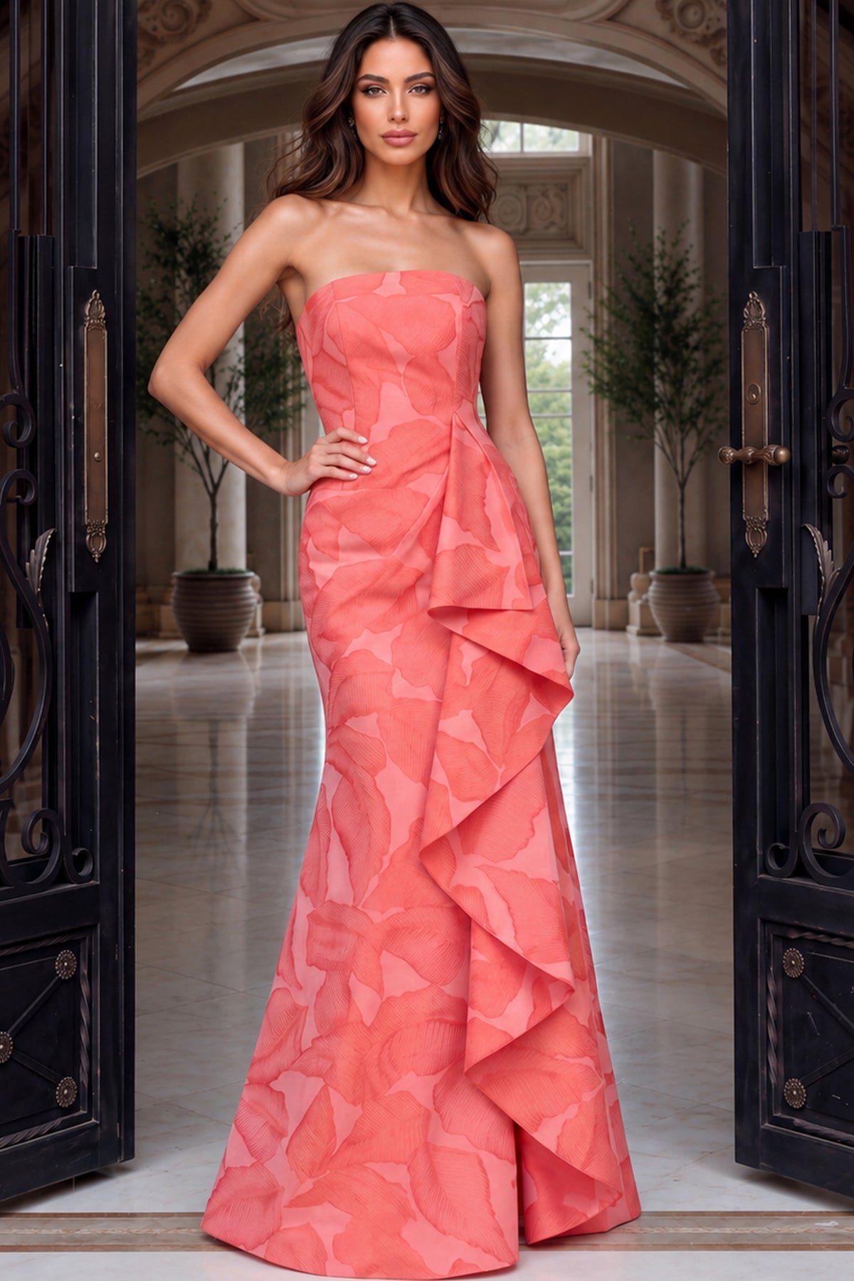 Jovani 55154 ORANGY RED