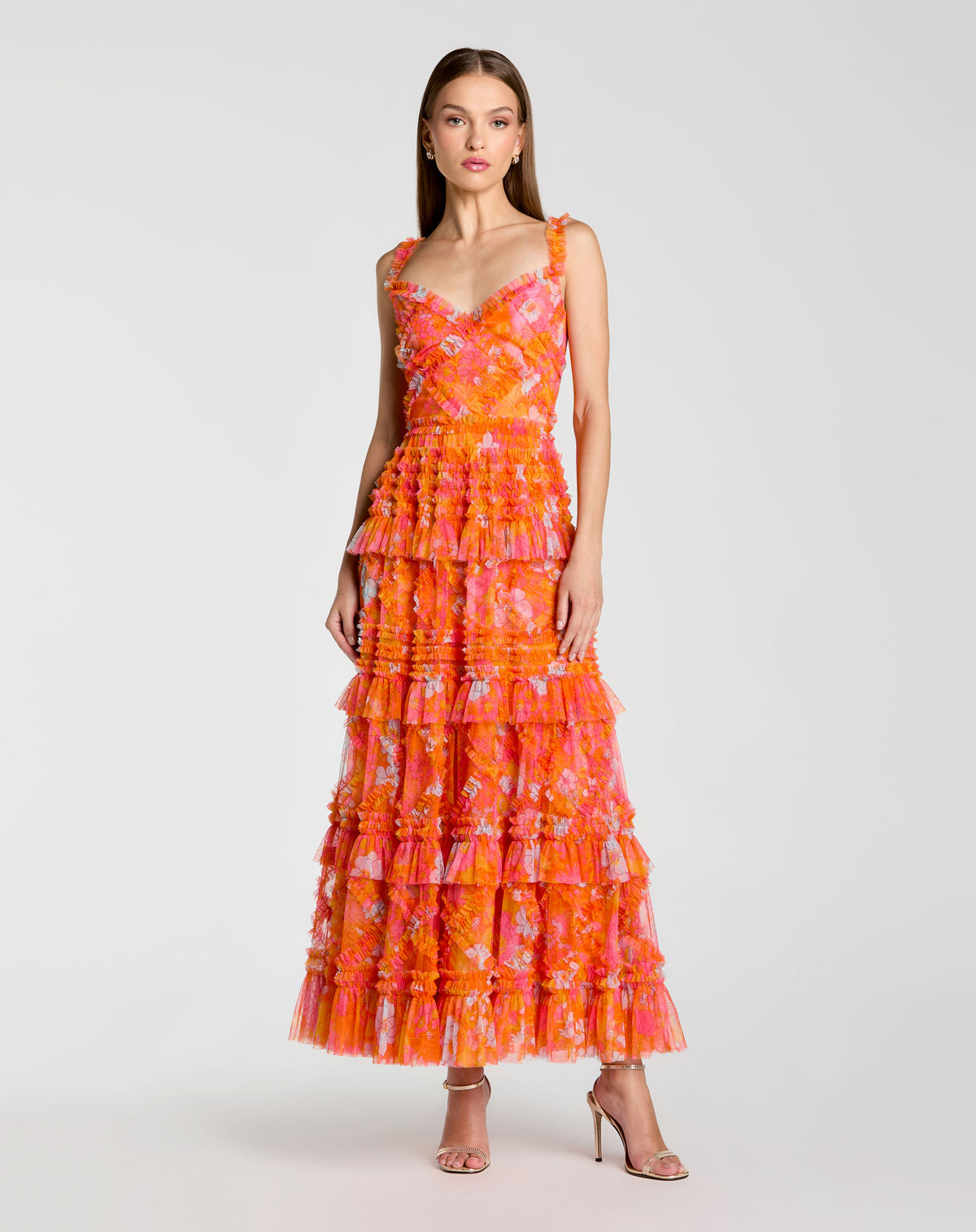 Mac Duggal 8475 Orange Multi