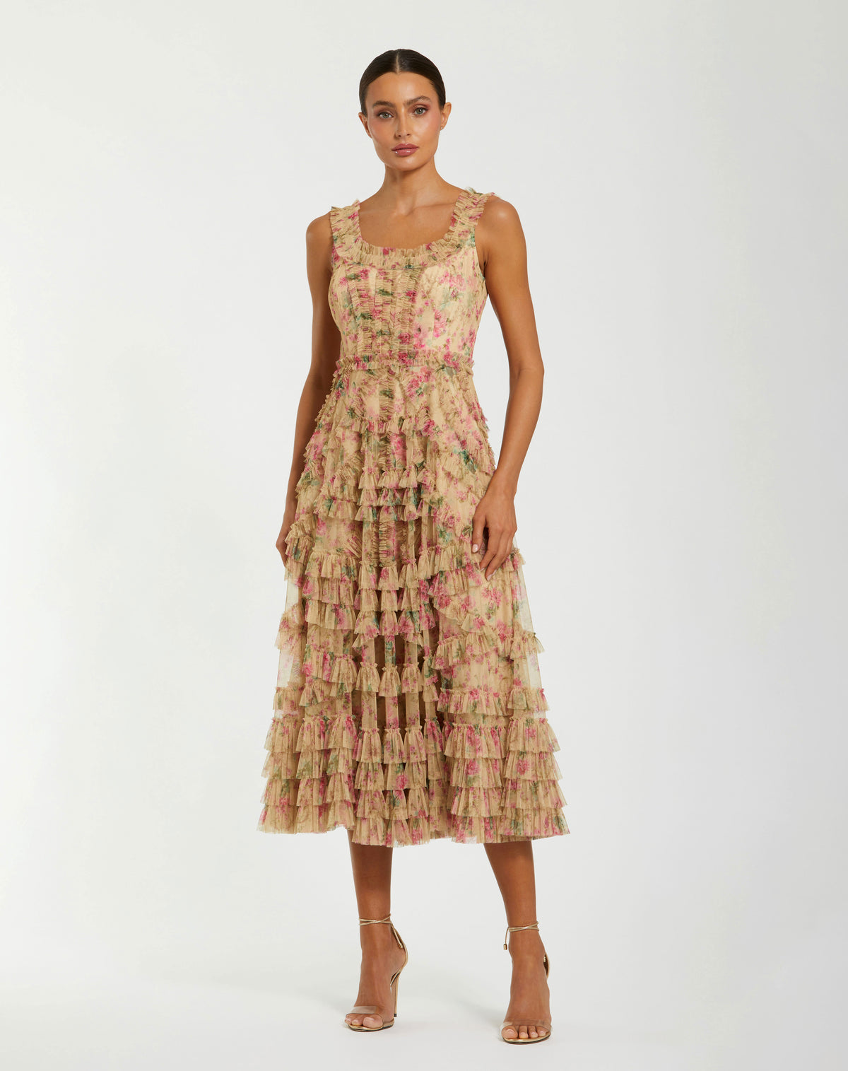 Mac Duggal 8293 Beige Multi