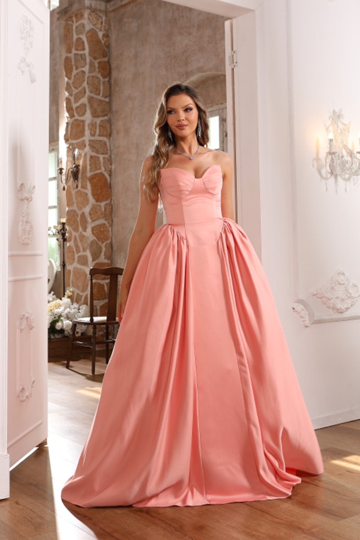Terani Couture 251P4066 Apricot