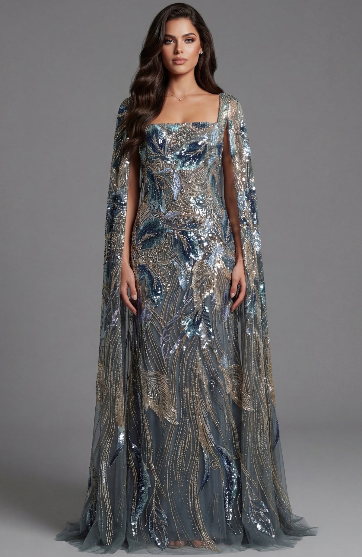 Jovani 45941 GREY MULTI