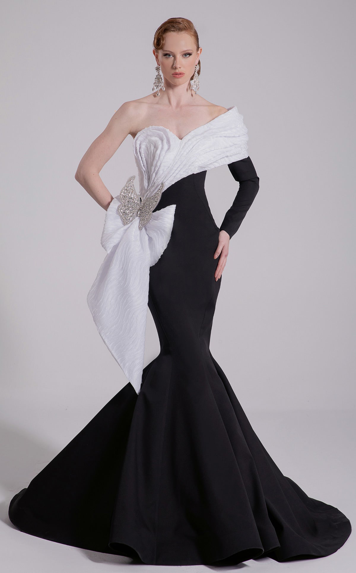 MNM Couture F02907 BLACK/WHITE