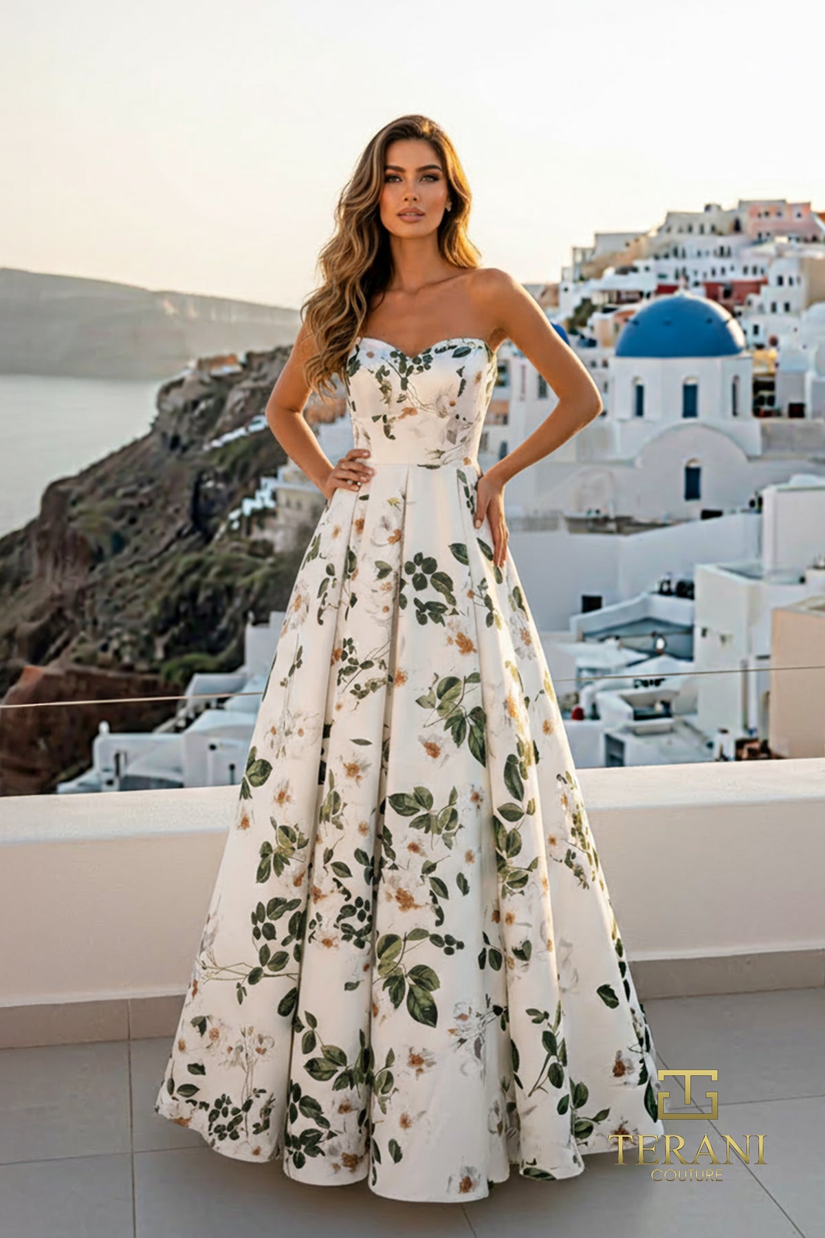 Terani Couture 261P6705 Green Multi
