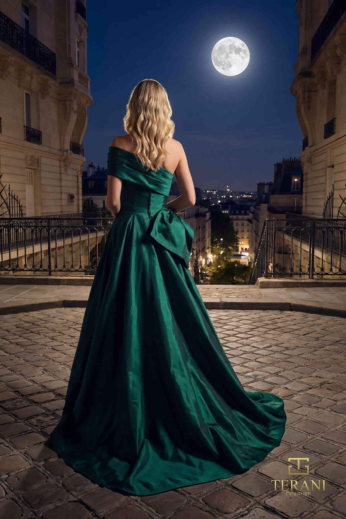 Terani Couture 252E5102 Dark Teal