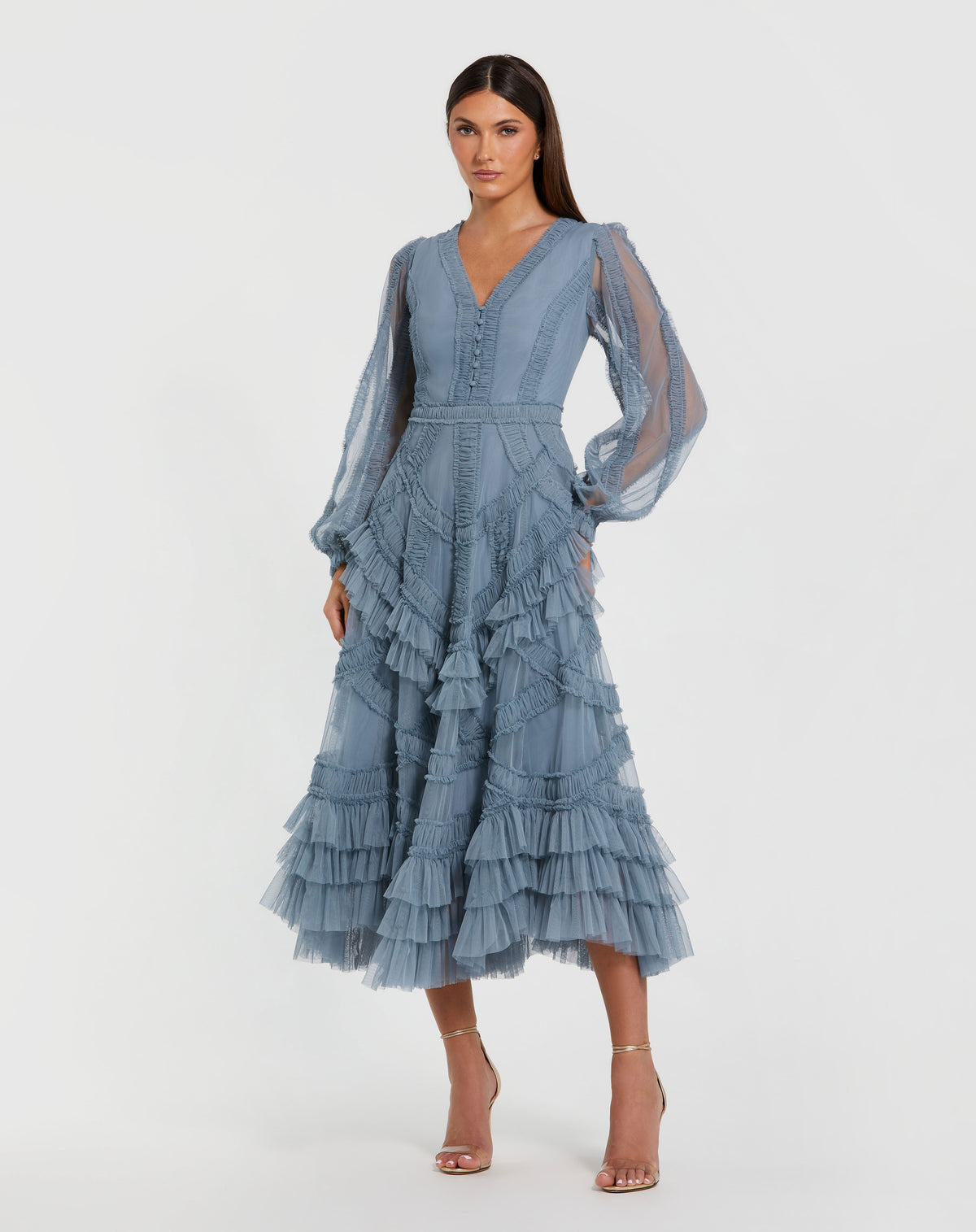 Mac Duggal 8247 Slate Blue