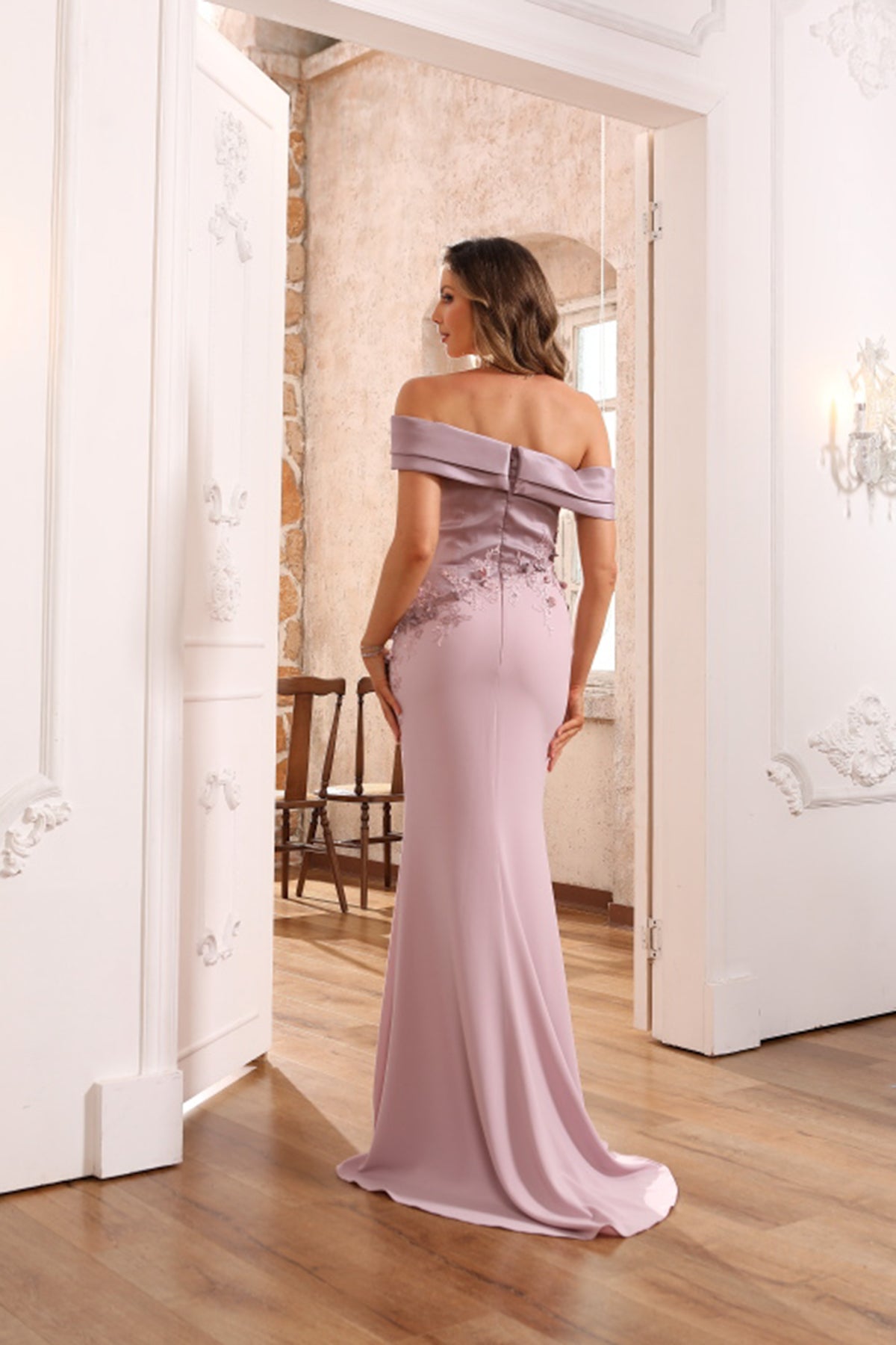 Terani Couture 251M4443 Rose Mauve