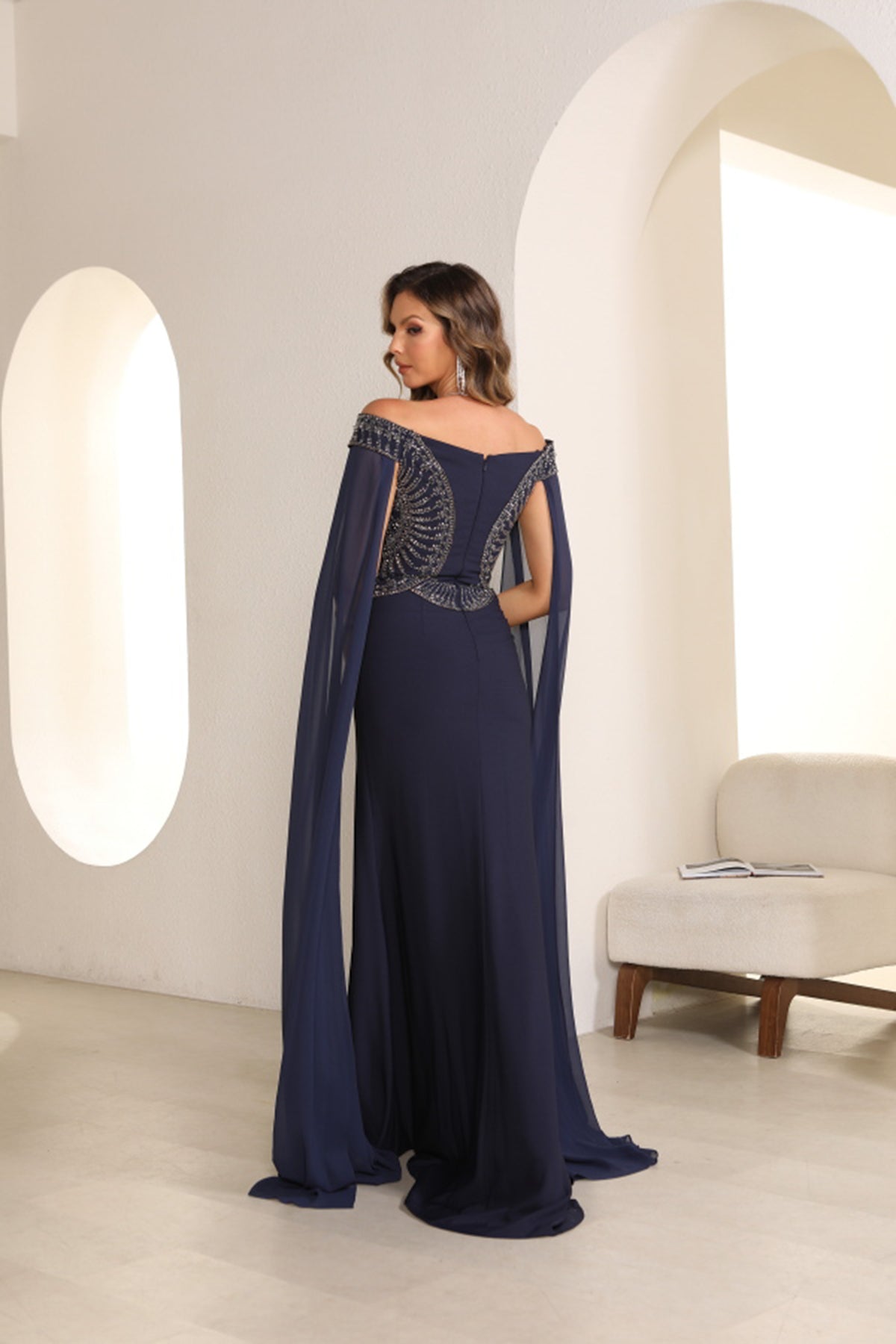 Terani Couture 251M4580 Navy