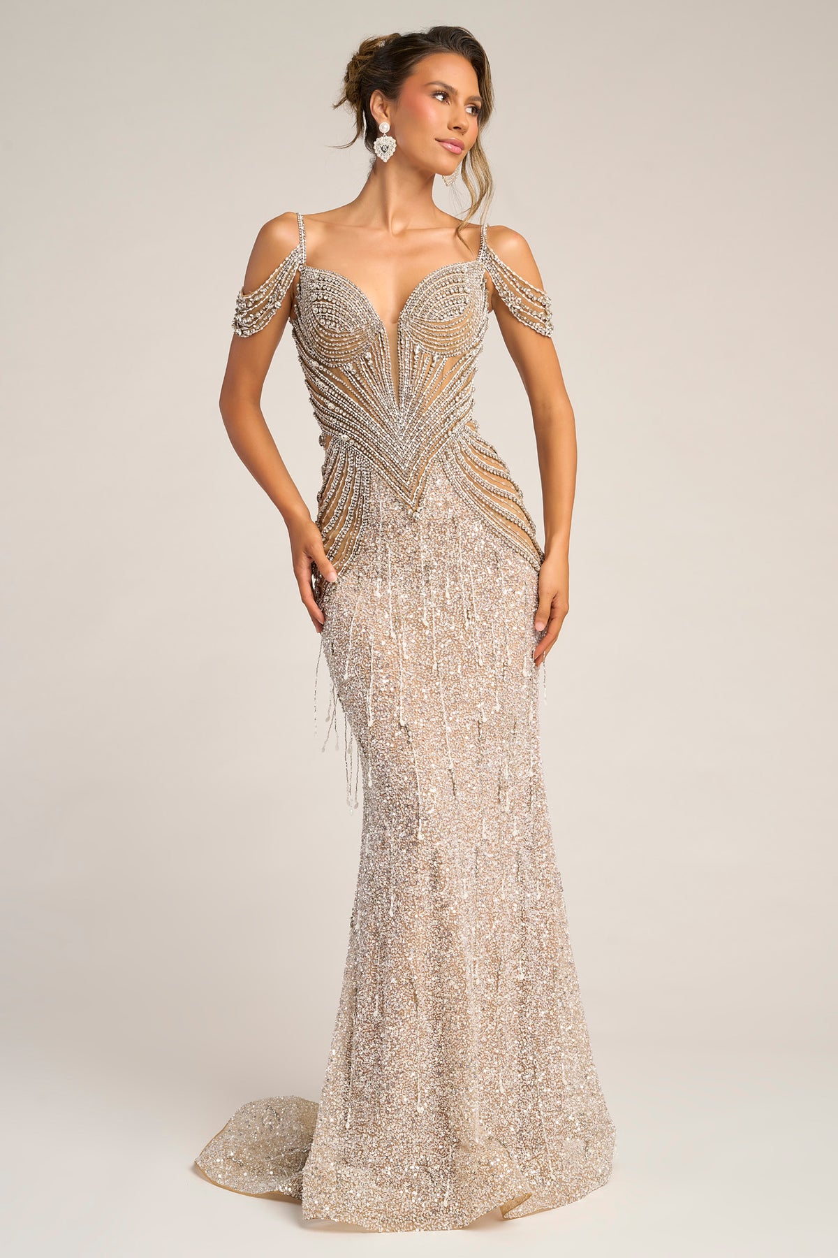 Portia and Scarlett PS26449C Nude/Silver