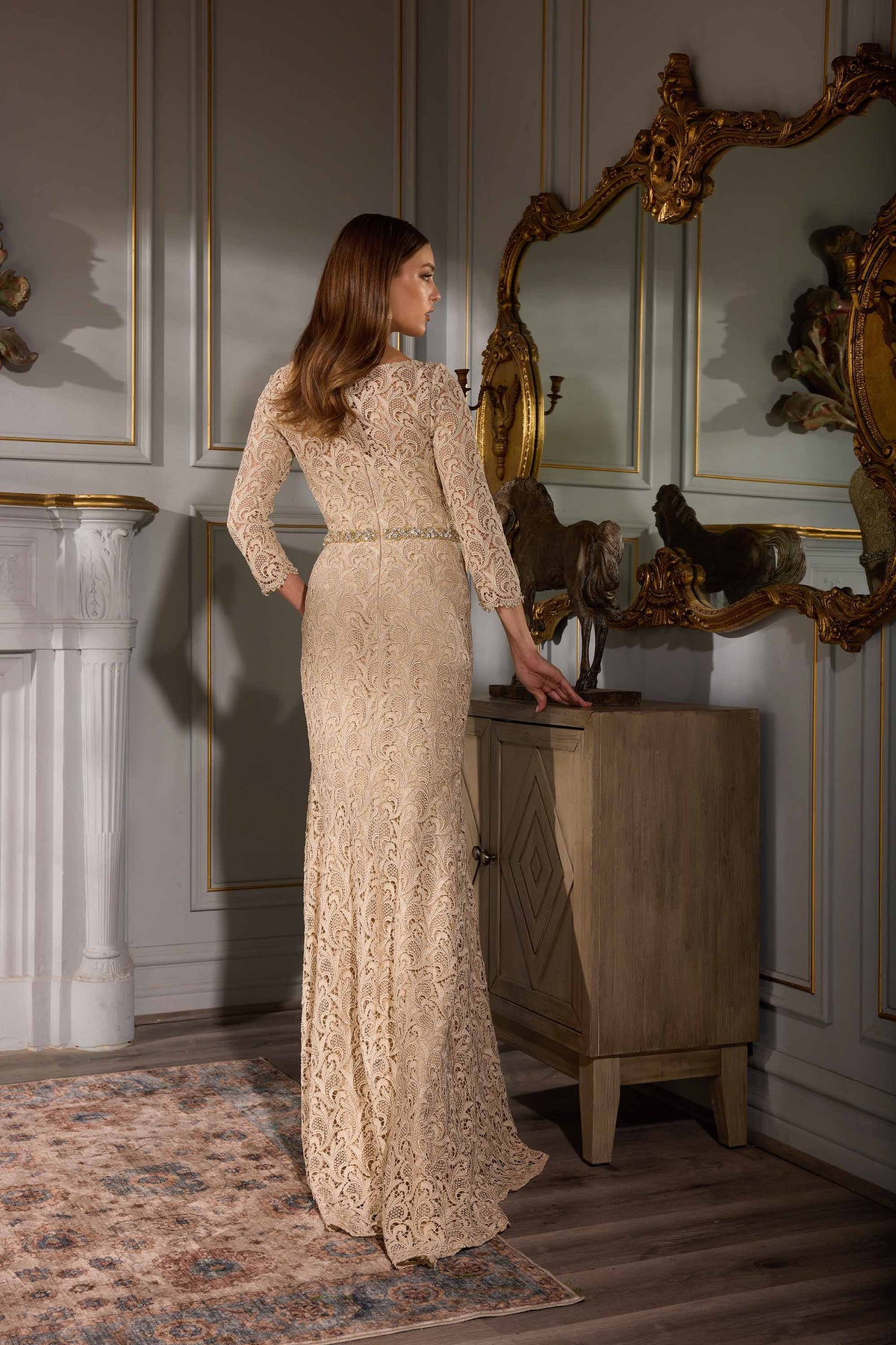 Terani Couture 252M5331 Champagne