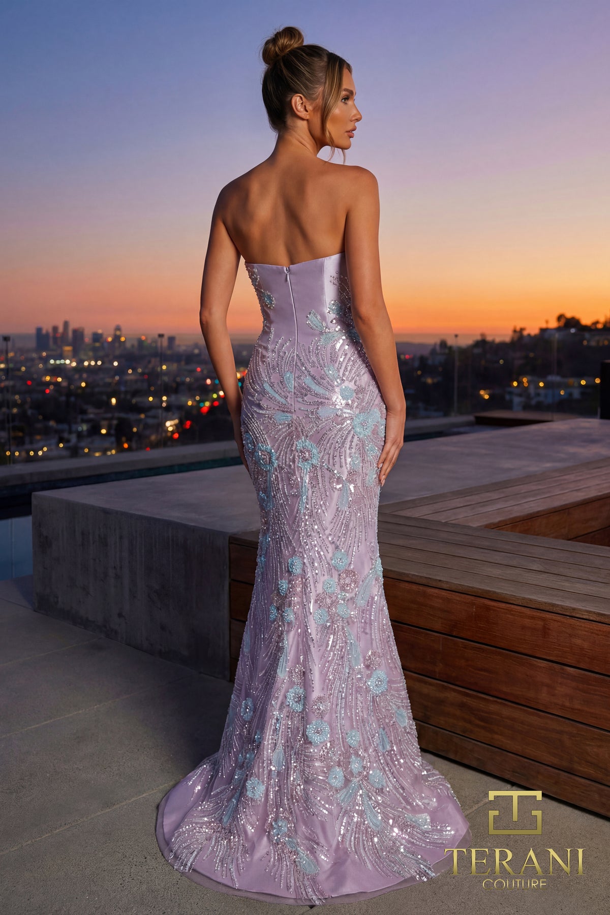 Terani Couture 262E7542 Orchid Ice Blue