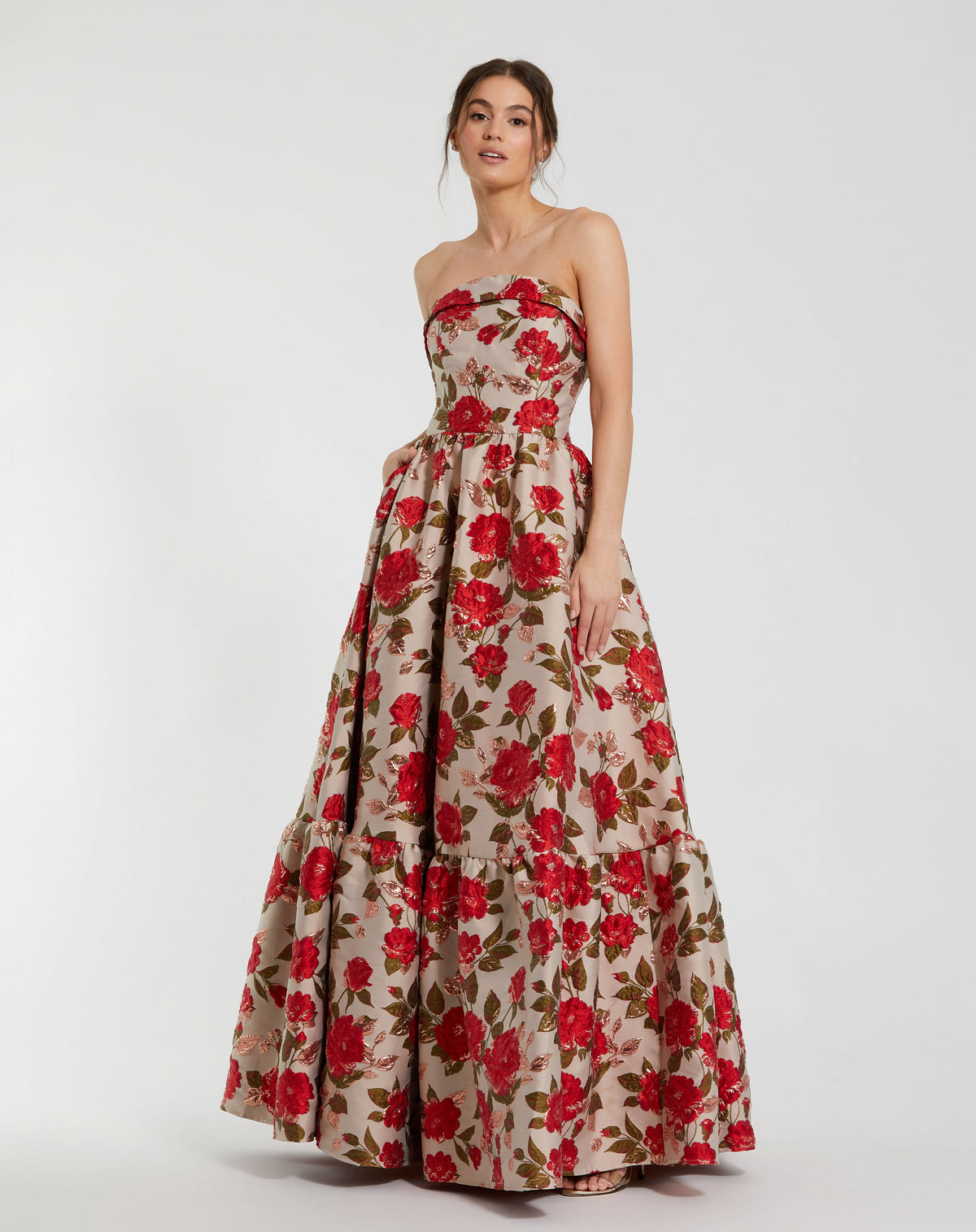 Mac Duggal 11827 White Multi