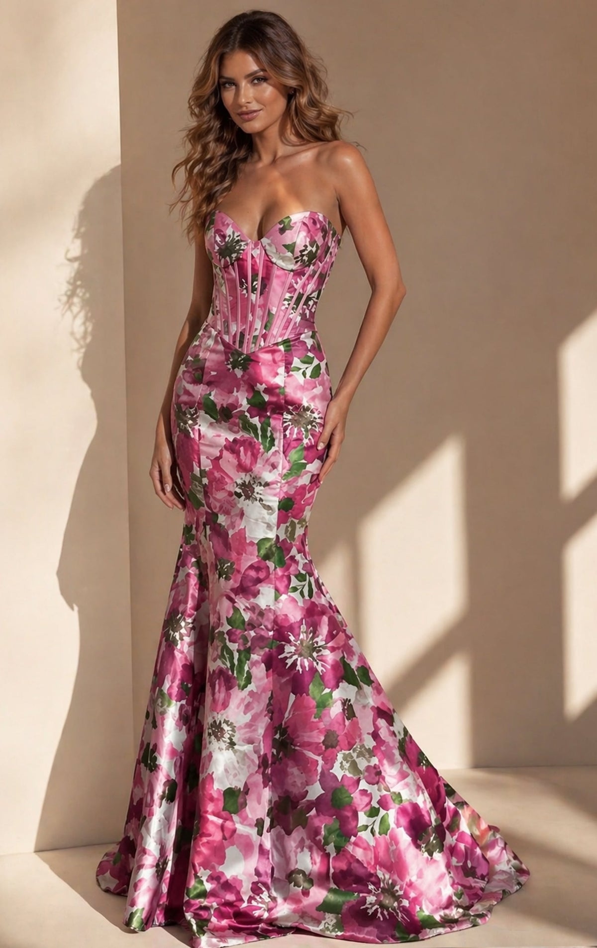 Jovani 49637 PINK MULTI