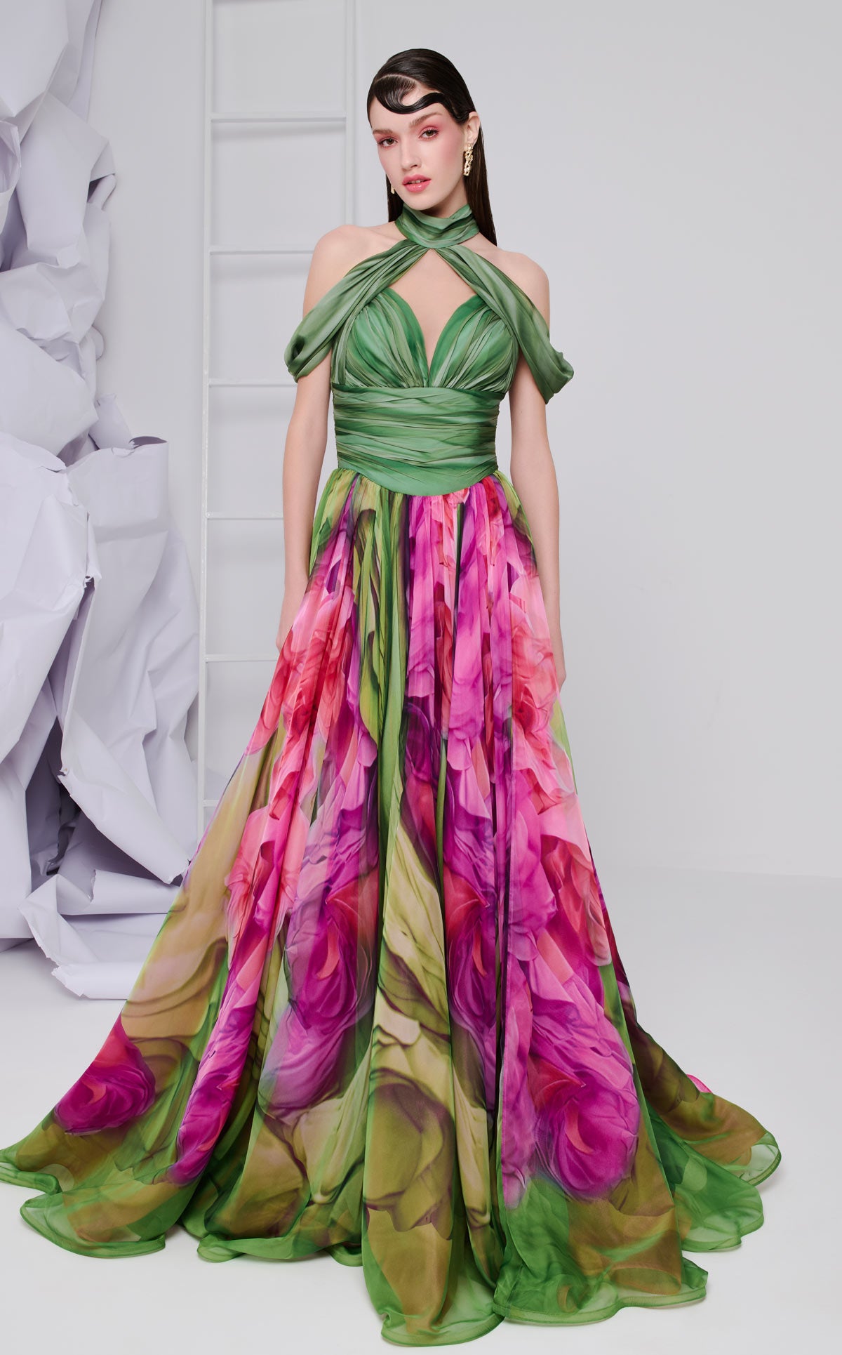 MNM Couture F02864 GREEN