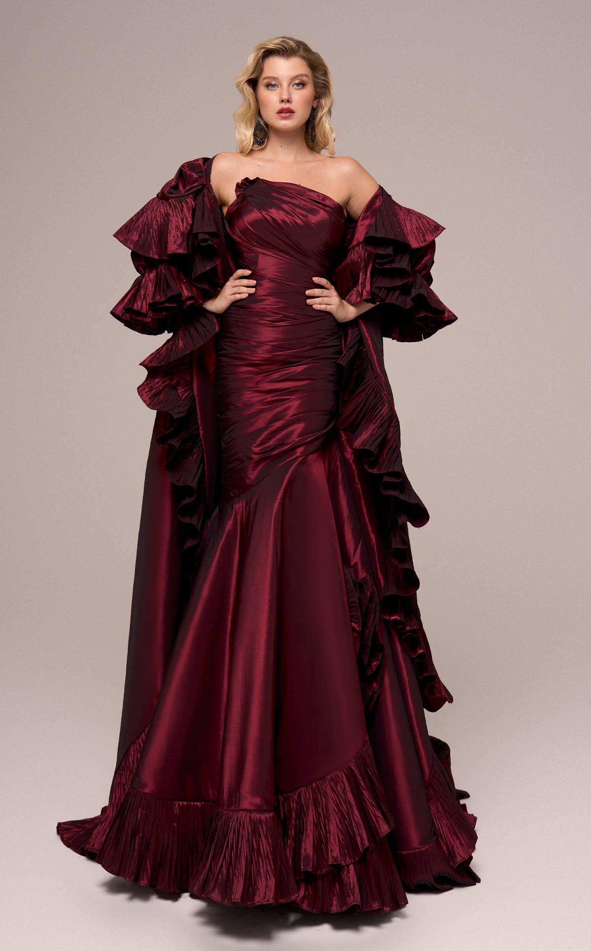 MNM Couture F02893 BURGUNDY