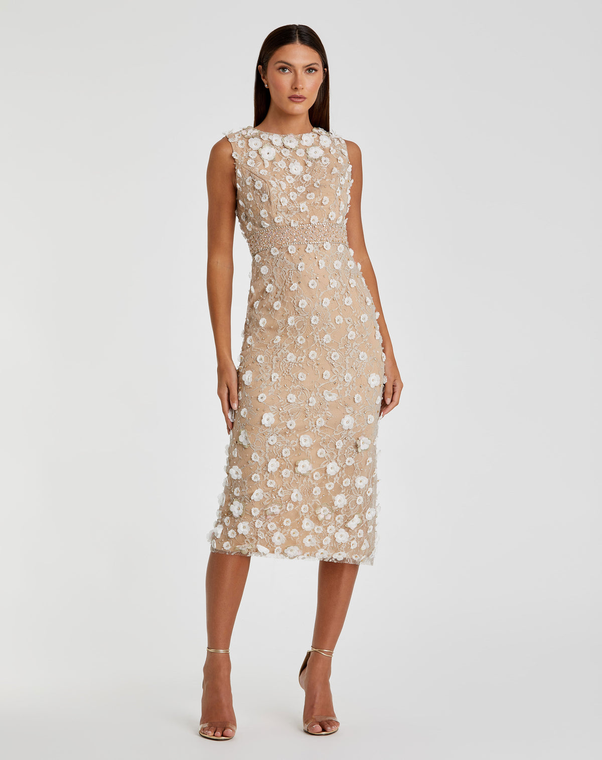 Mac Duggal 67853 Ivory Nude