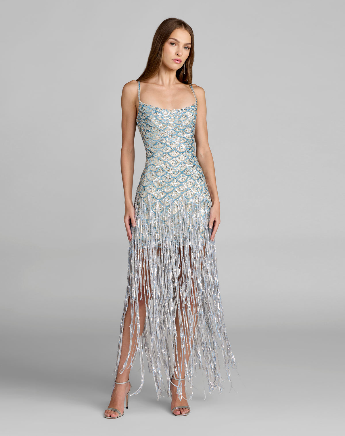 Mac Duggal 6251 Nude Silver