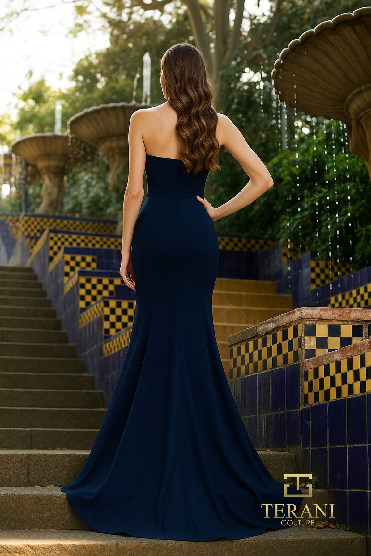 Terani Couture 261P6624 Navy