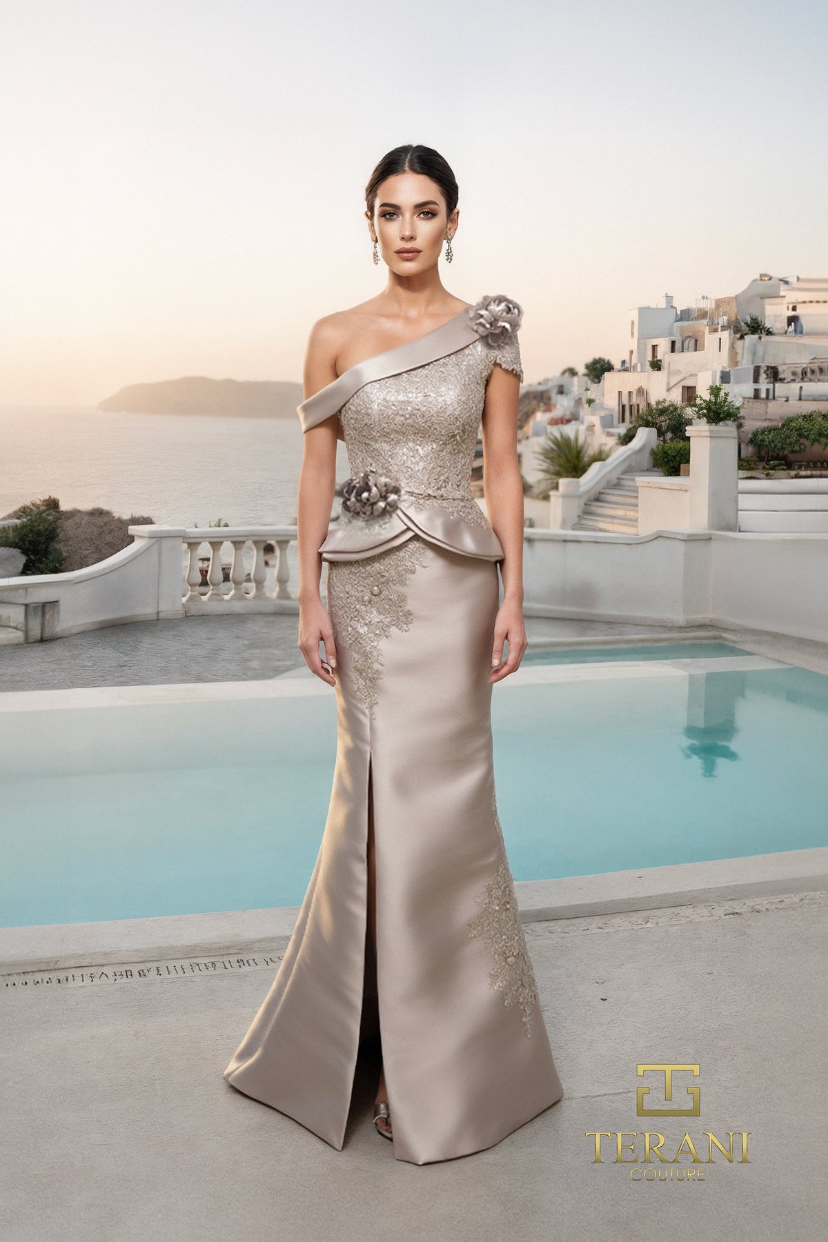 Terani Couture 261M6408 Mocha