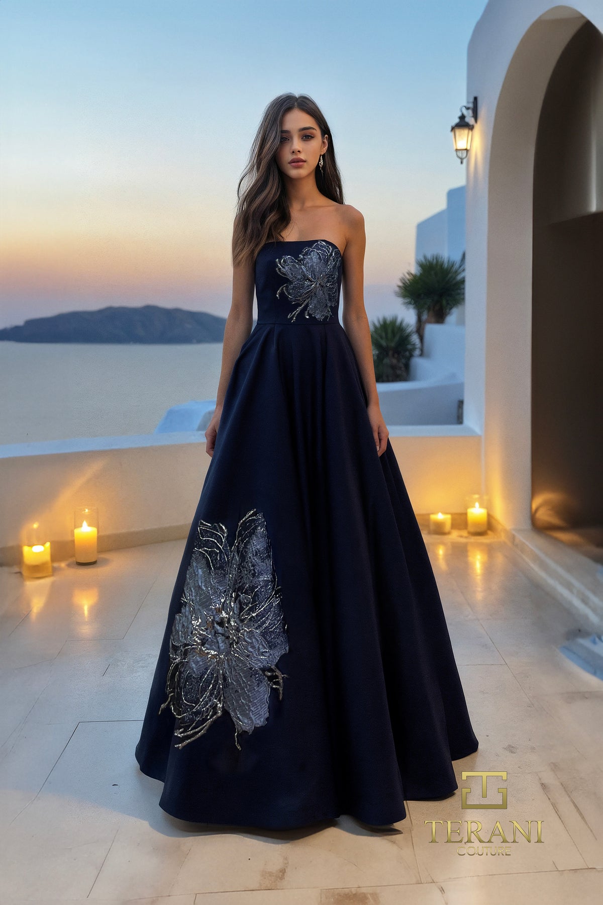 Terani Couture 261E6544 Navy