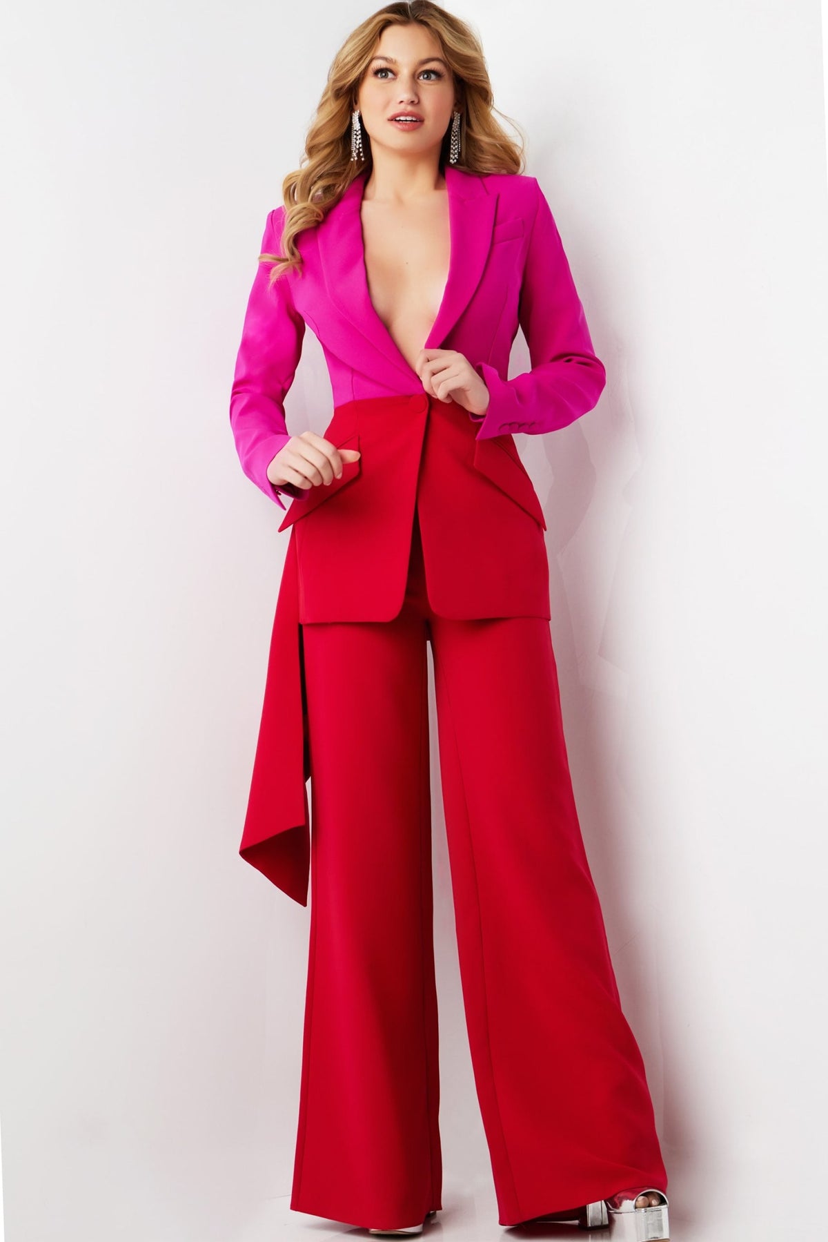 Jovani 07093 FUCHSIA/RED