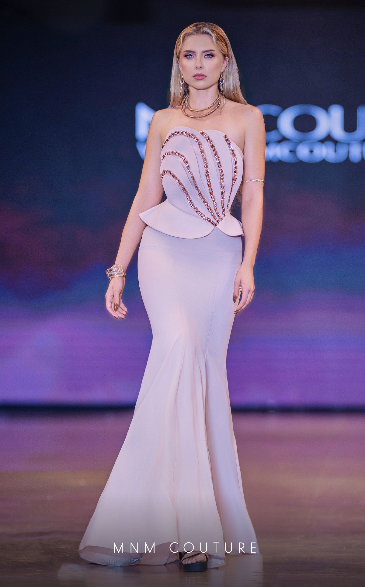 MNM Couture J03571 WHITE/GOLD