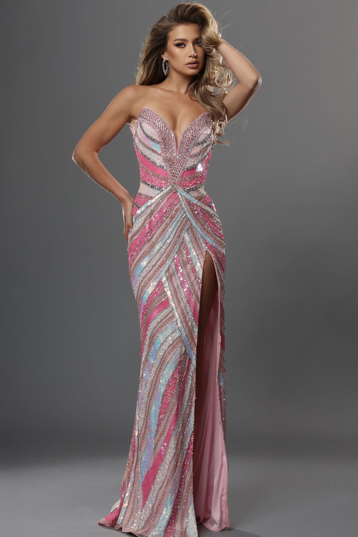 Jovani 53775 PINK MULTI