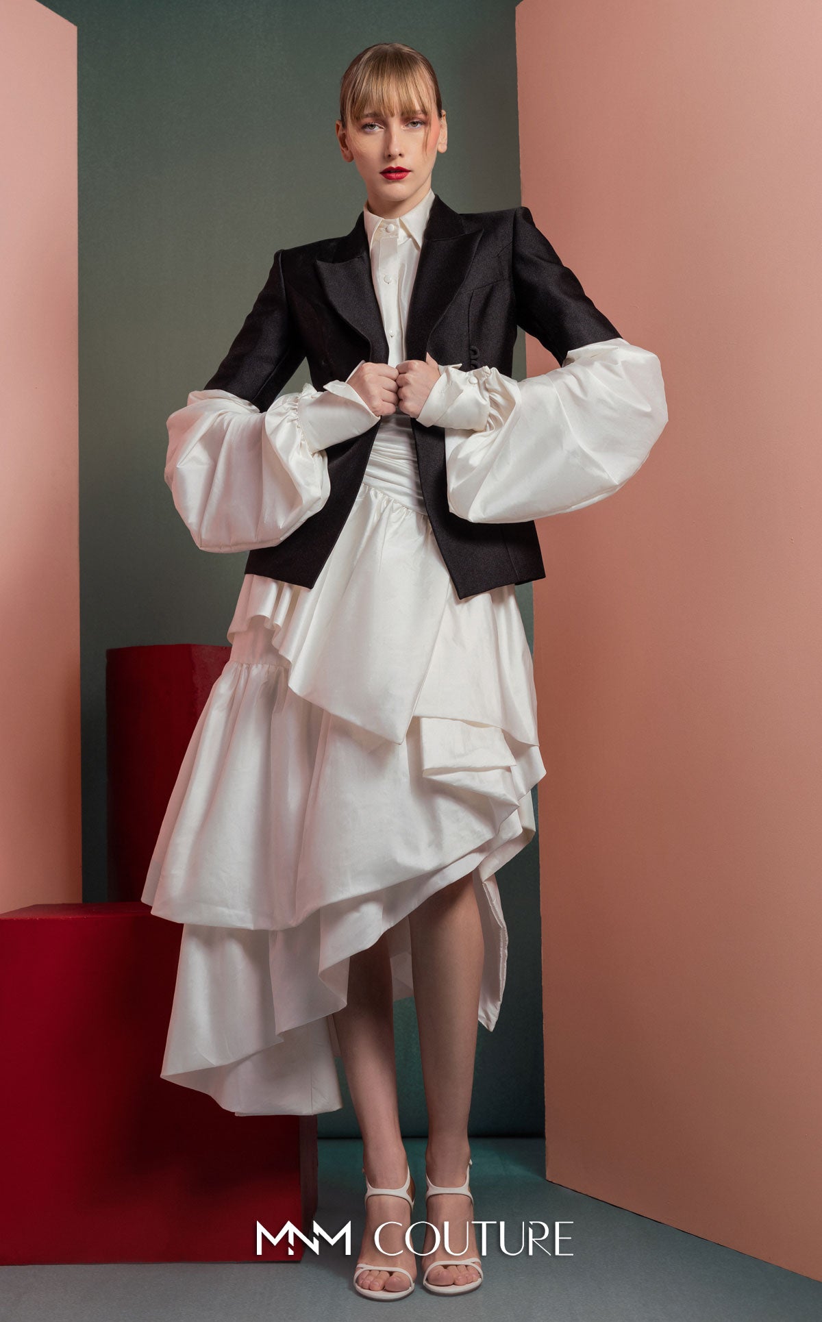 MNM Couture GOF2532 BLACK/WHITE