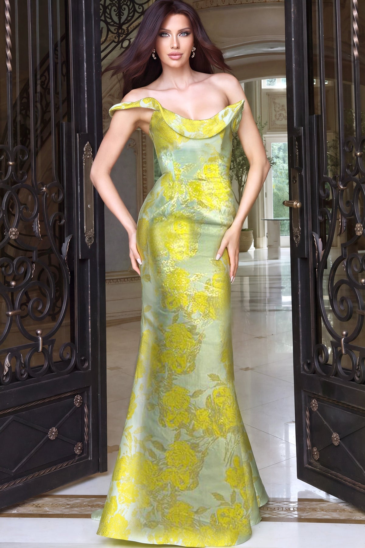 Jovani 53508 YELLOW/PRINT