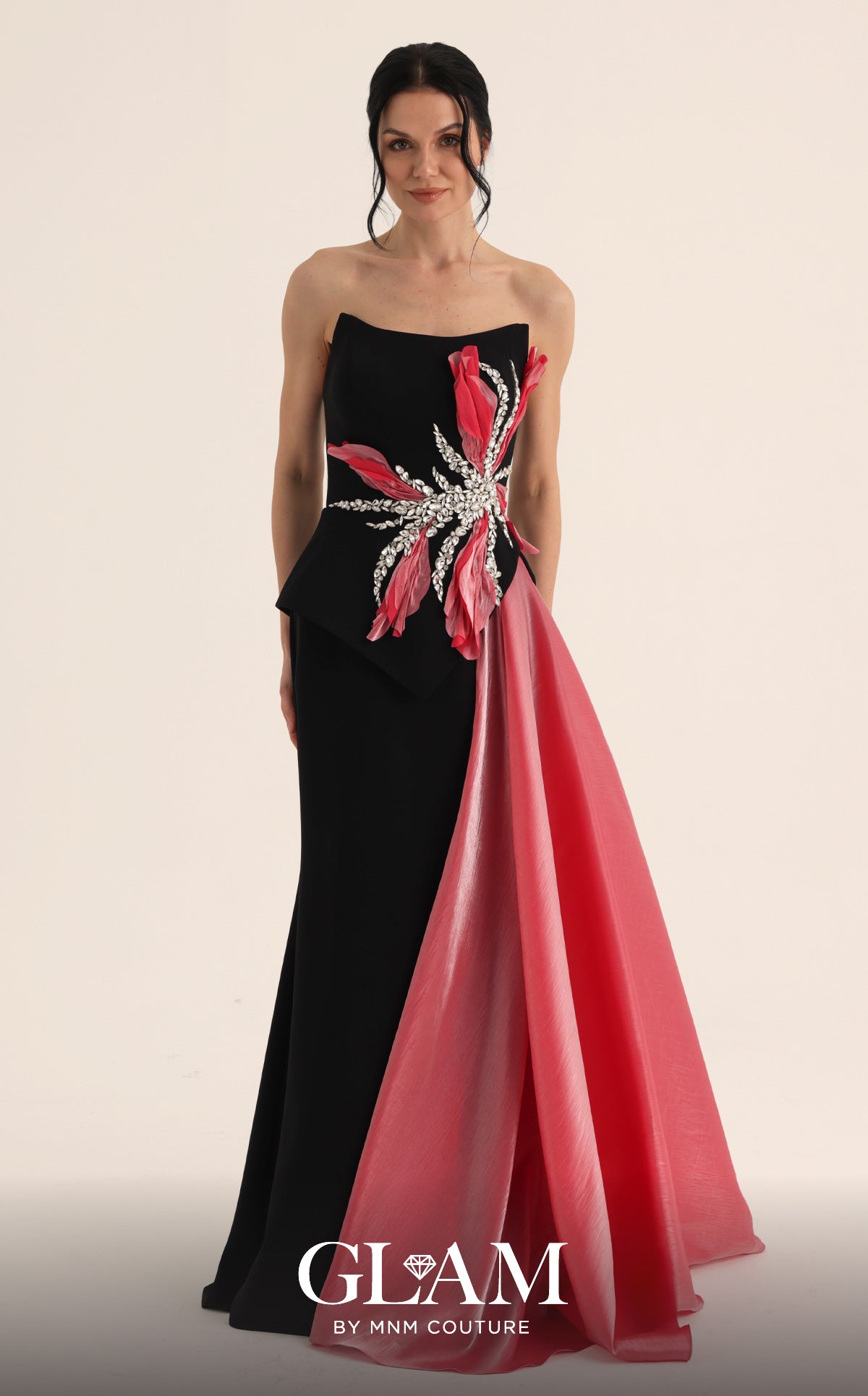 MNM Couture O07806 BLACK/FUCHSIA